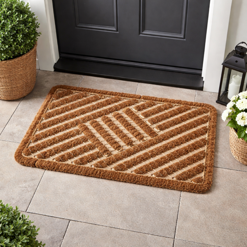 Gratte pied Paillasson grille coco métal