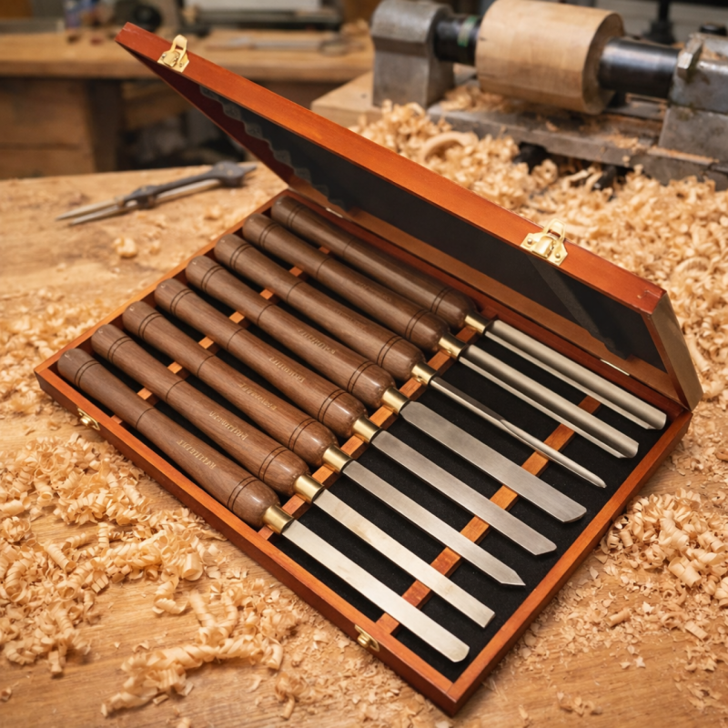 Coffret de 8 ciseaux de tourneur sur bois Faithfull