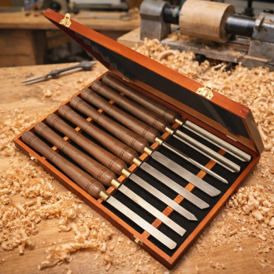 Coffret de 8 ciseaux de tourneur sur bois Faithfull