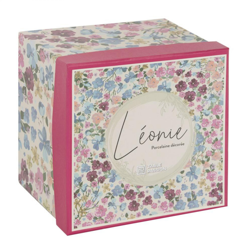 Coffret theiere tasse fleur Leonie 20 cl