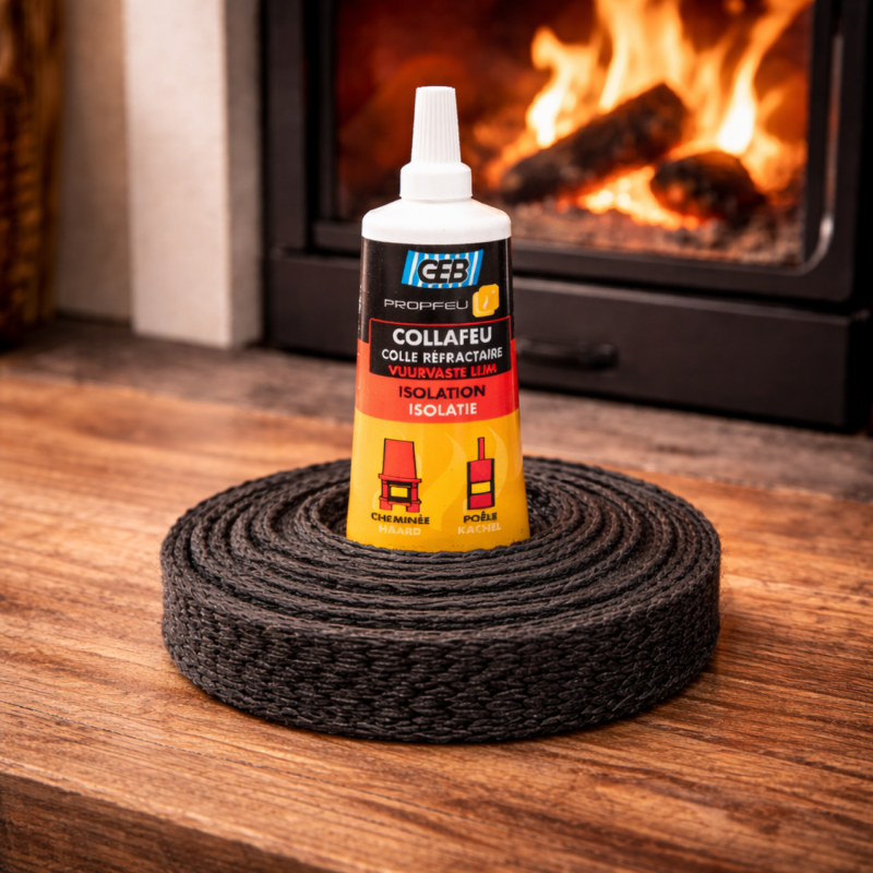 Kit Tresse plate 15x2,5 mm avec collafeu tube 20 ml 