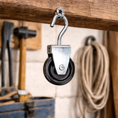 Poulie avec crochet polypropylene