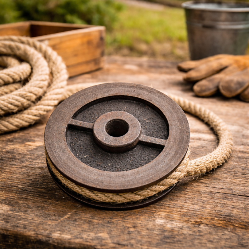 Poulie gorge carrée