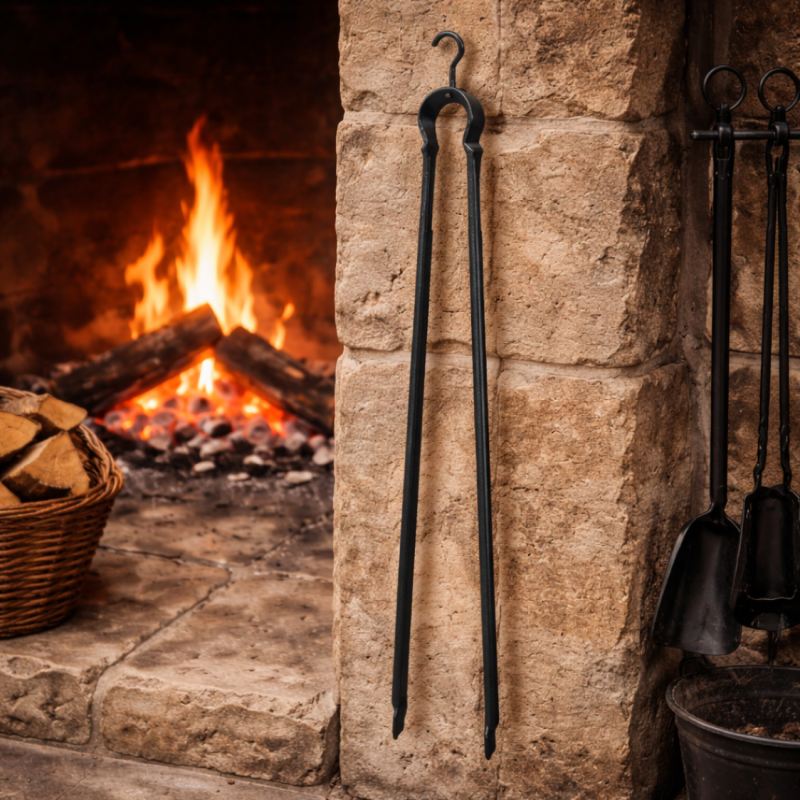 Pince de cheminée acier